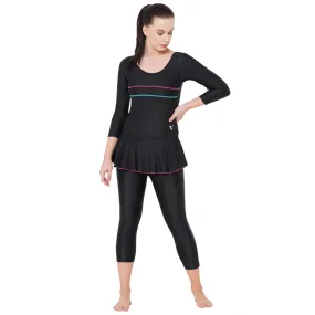 All Day Women's PADDED SWIM DRESS (Full)  (Sun Protected and Chlorine Tested)