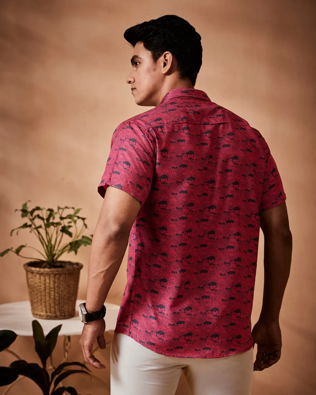 Anime Red Casual Shirt