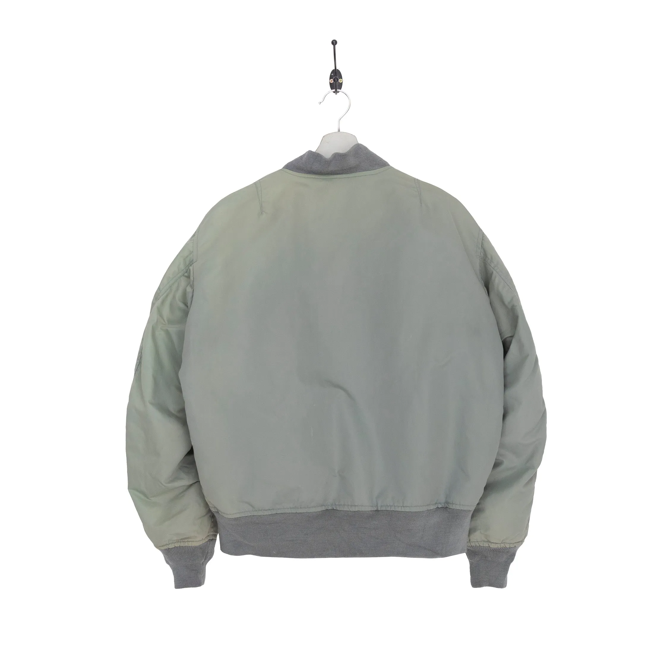 Avirex Sage Green Reversible Bomber Jacket for Men - Stylish & Versatile Outerwear with Lightweight Comfort