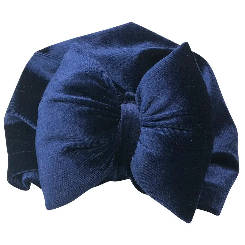 Baby Gold Velvet Padded Cotton Bow Headband
