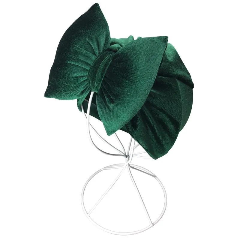 Baby Gold Velvet Padded Cotton Bow Headband