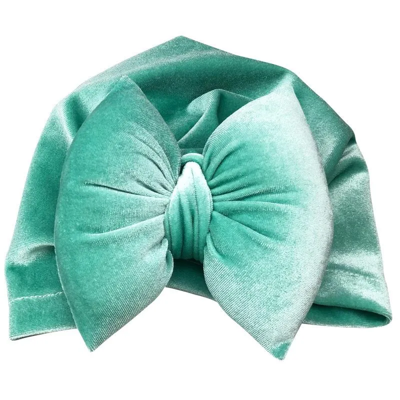 Baby Gold Velvet Padded Cotton Bow Headband
