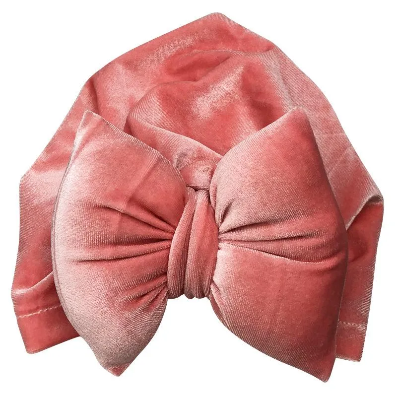 Baby Gold Velvet Padded Cotton Bow Headband