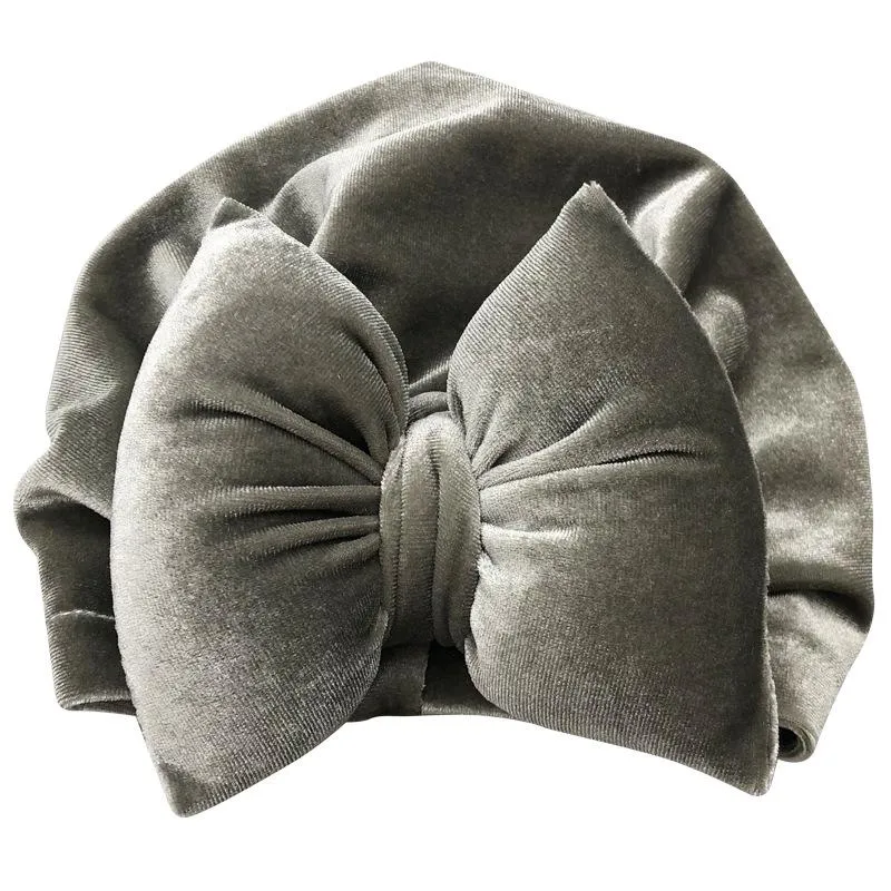 Baby Gold Velvet Padded Cotton Bow Headband
