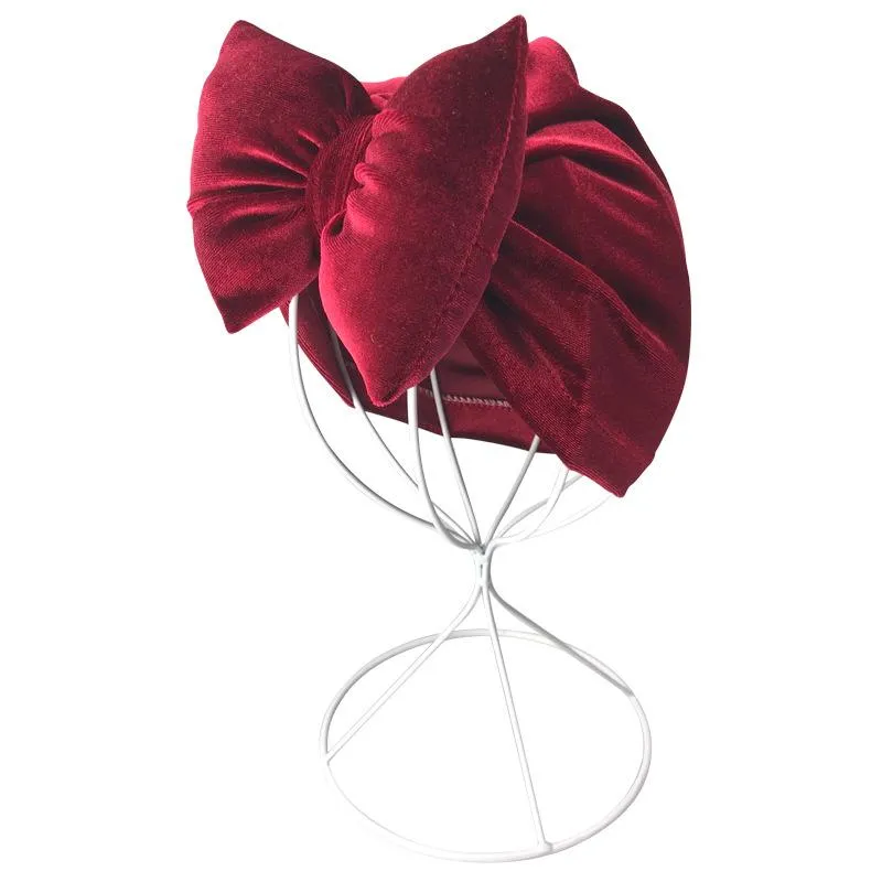 Baby Gold Velvet Padded Cotton Bow Headband