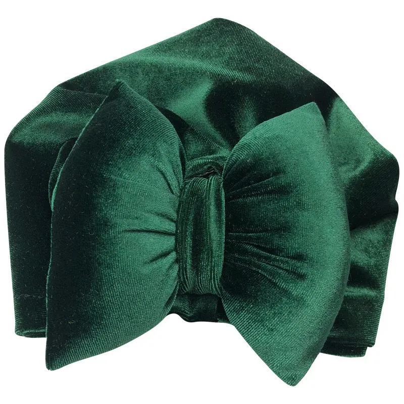 Baby Gold Velvet Padded Cotton Bow Headband