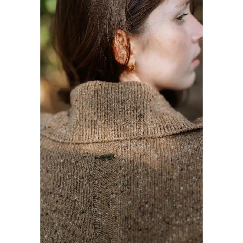 Barbour Lavensdale Half Zip Knitted Ladies Jumper - Honey
