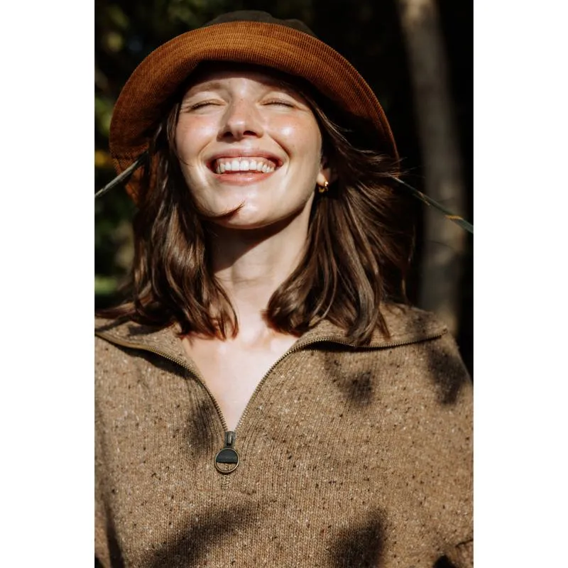 Barbour Lavensdale Half Zip Knitted Ladies Jumper - Honey