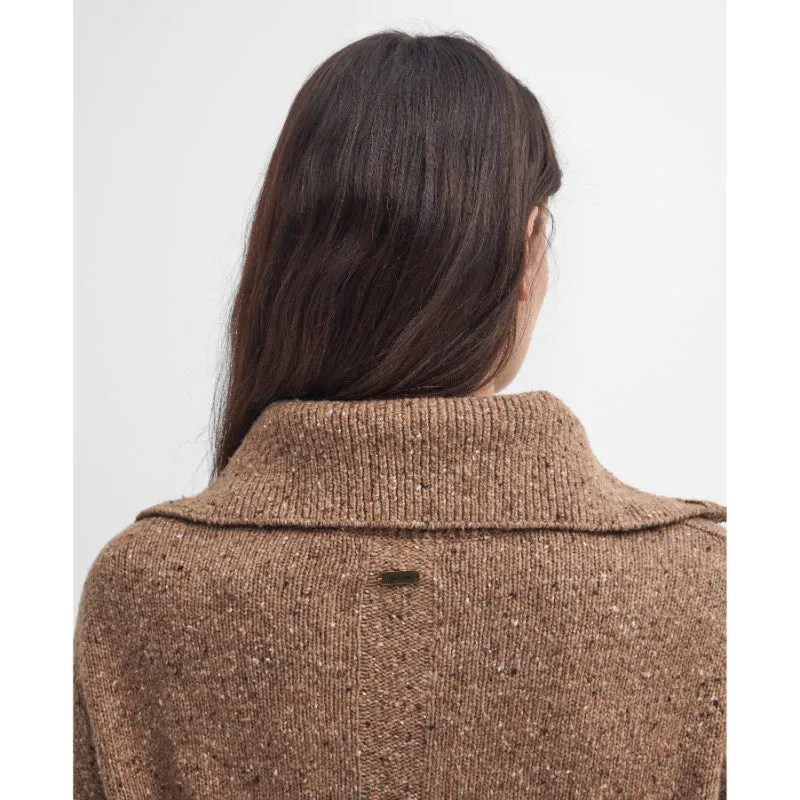 Barbour Lavensdale Half Zip Knitted Ladies Jumper - Honey