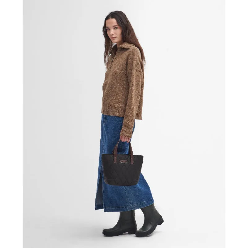 Barbour Lavensdale Half Zip Knitted Ladies Jumper - Honey