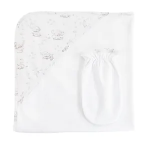 Bubbly Elephant Hooded Towel w/Mitt