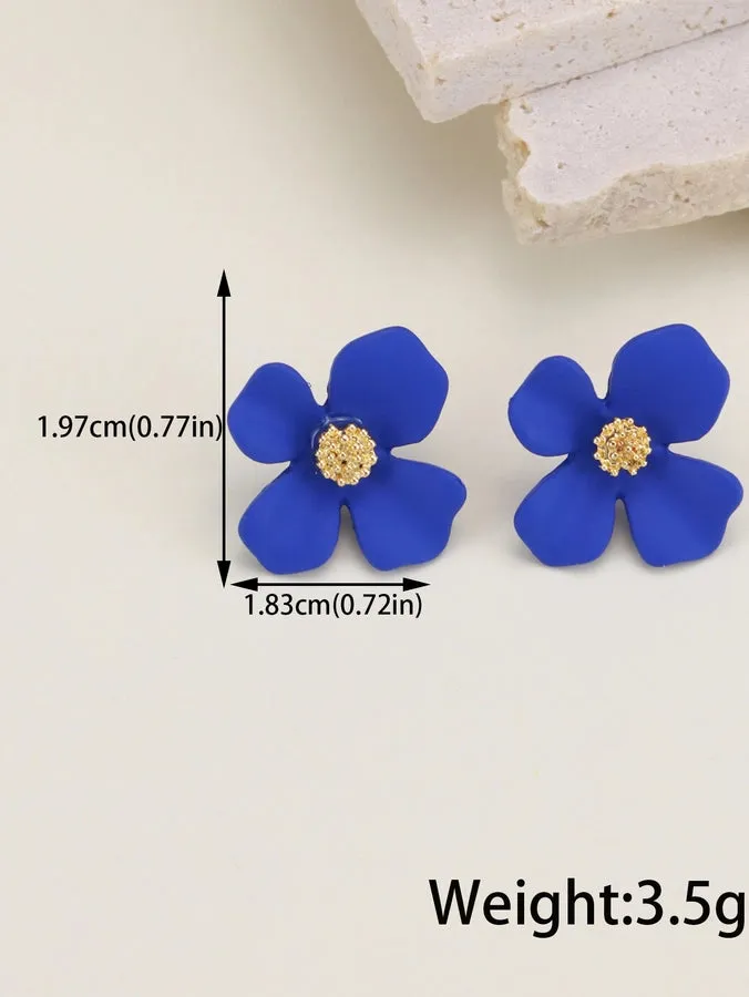Buttercup flower stud earrings covered in 18k gold
