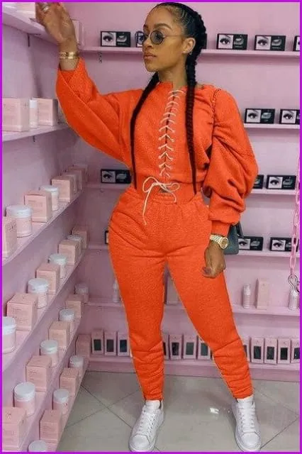 Casual Tracksuit Women 2 Piece Set F1238