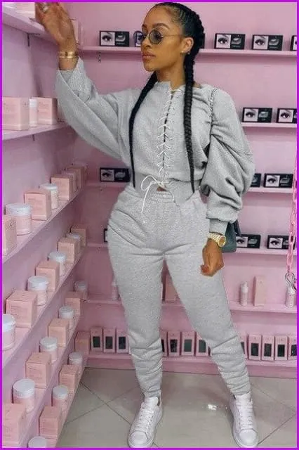 Casual Tracksuit Women 2 Piece Set F1238