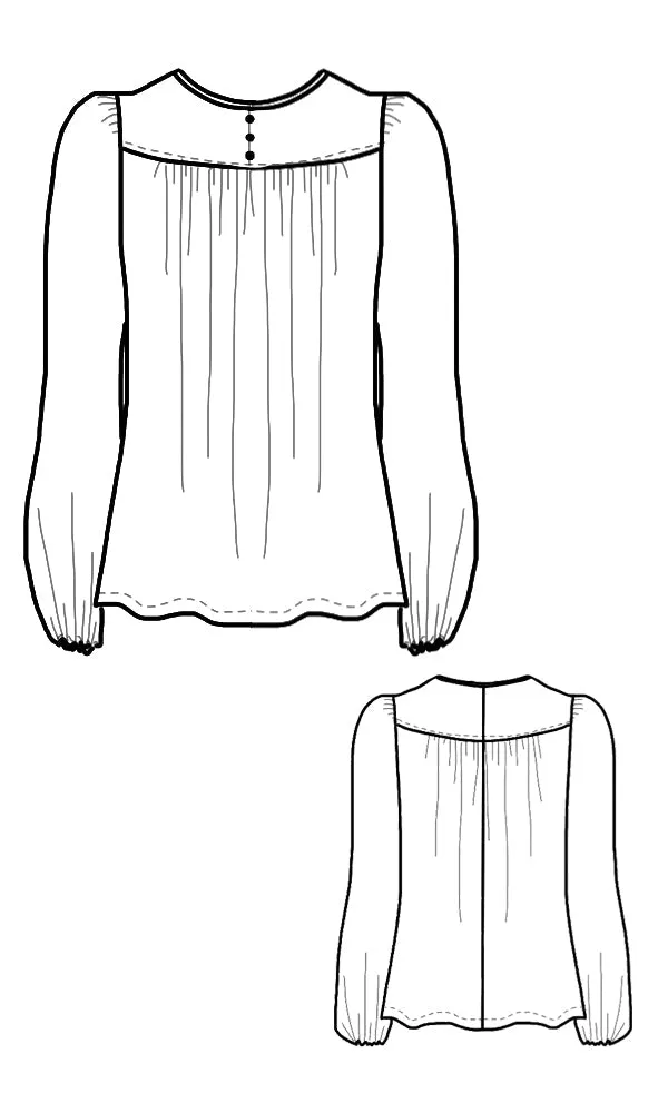 CELESTE Canvas Shade Blouse