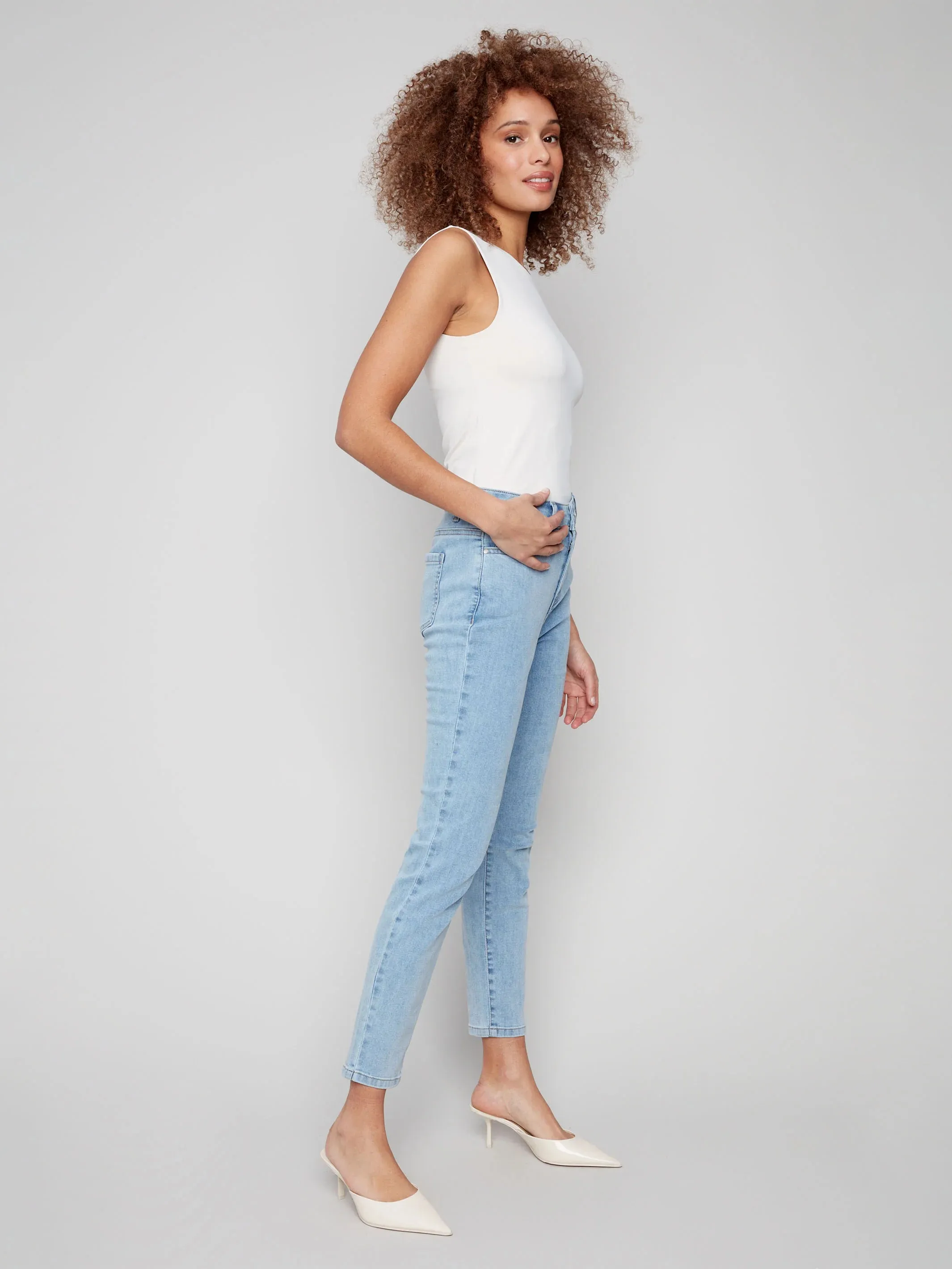Charlie B Claudia Slim Leg C5628J-431A Lt. Blue
