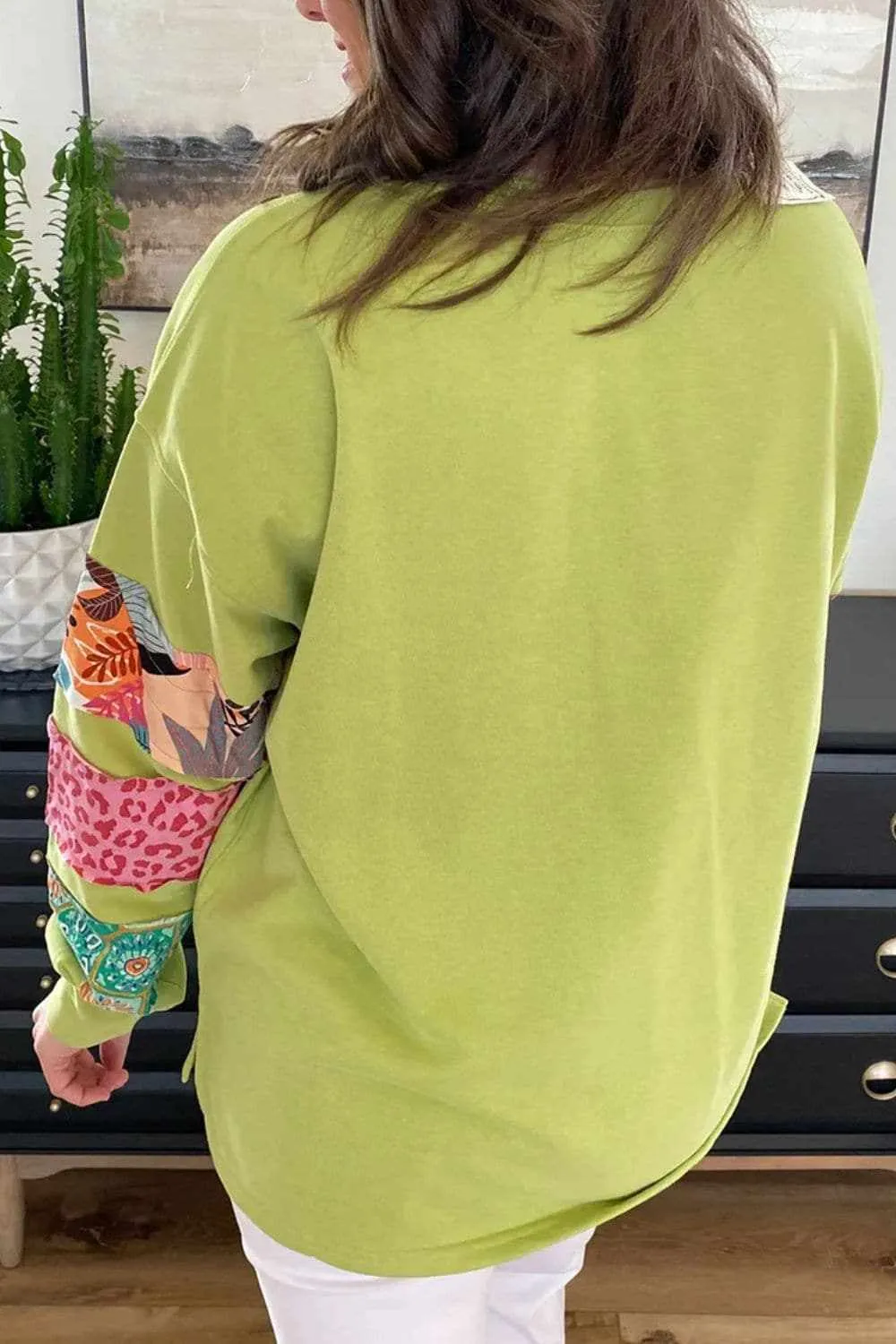 Chic plus size printed sweatshirt