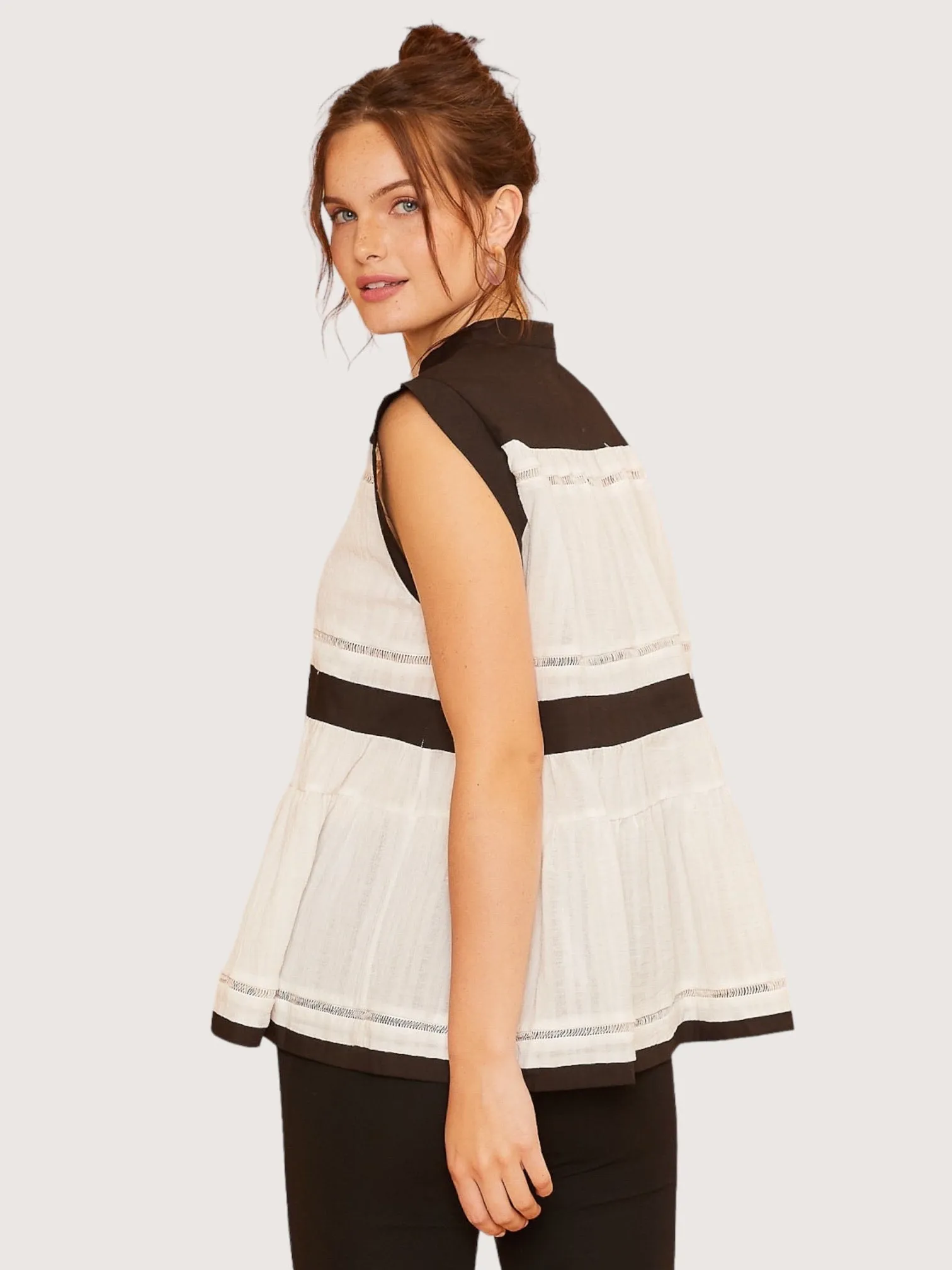 Contrast Trim Blouse