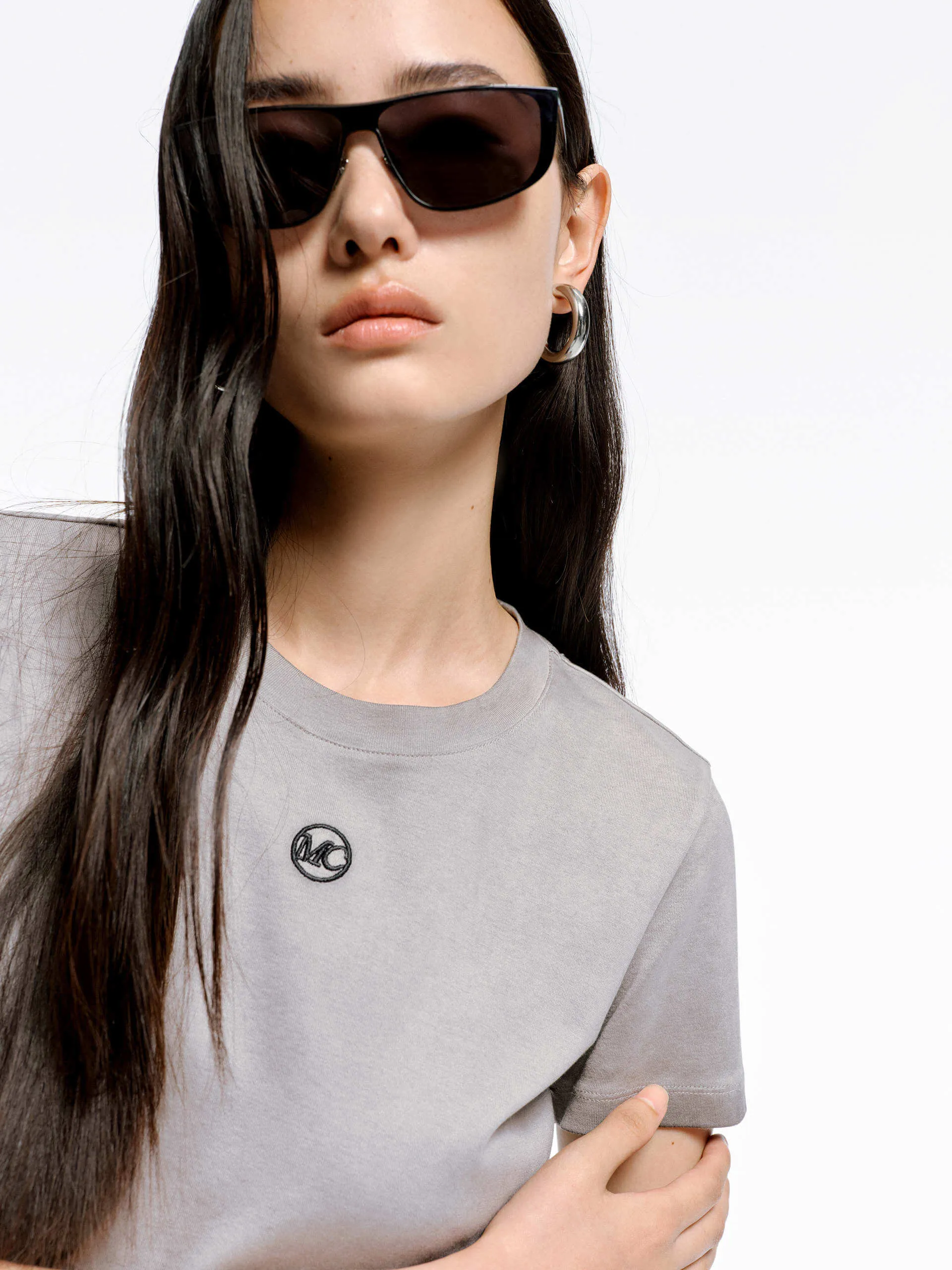Cropped Fit Cotton T-shirt