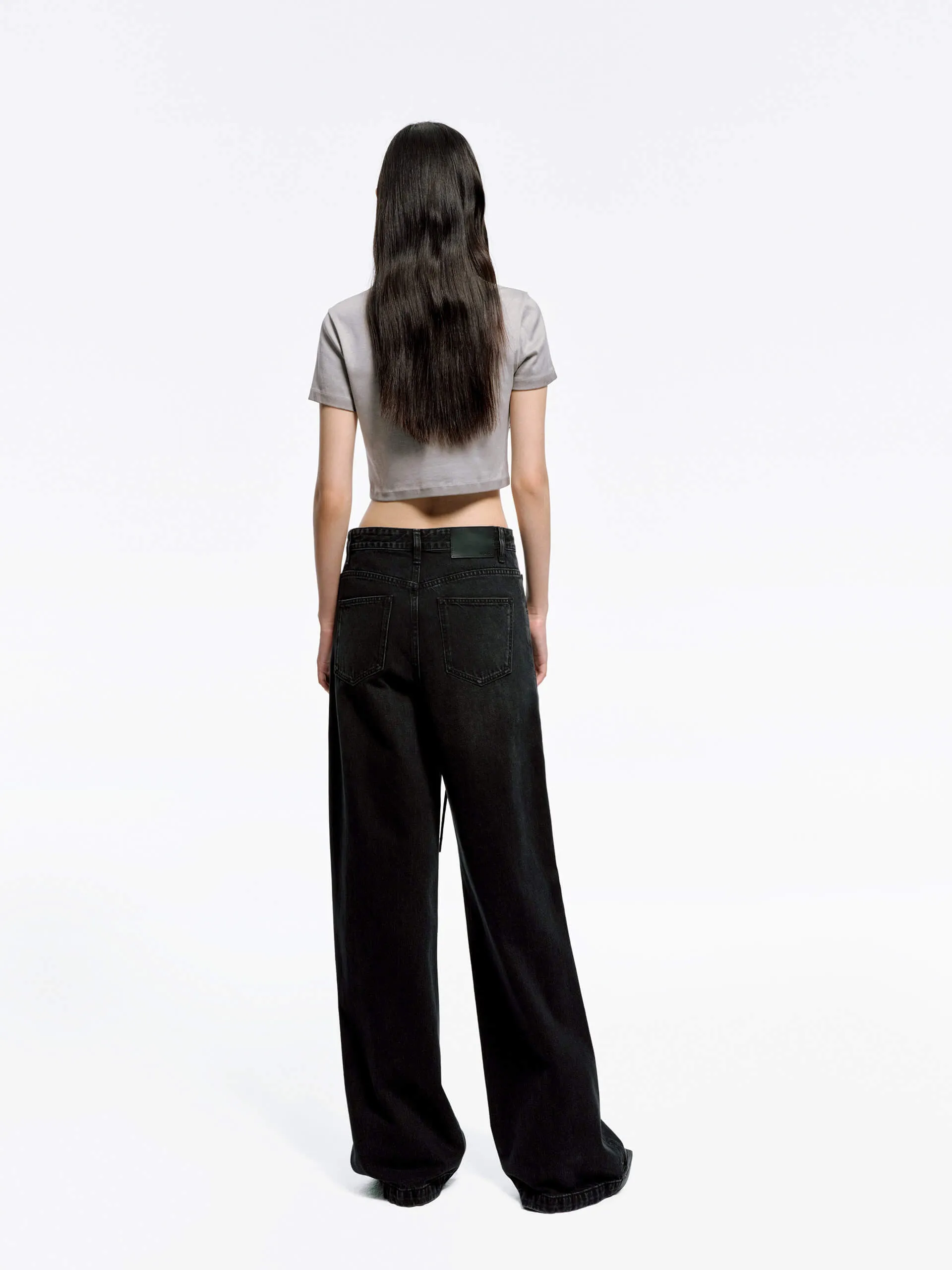Cropped Fit Cotton T-shirt