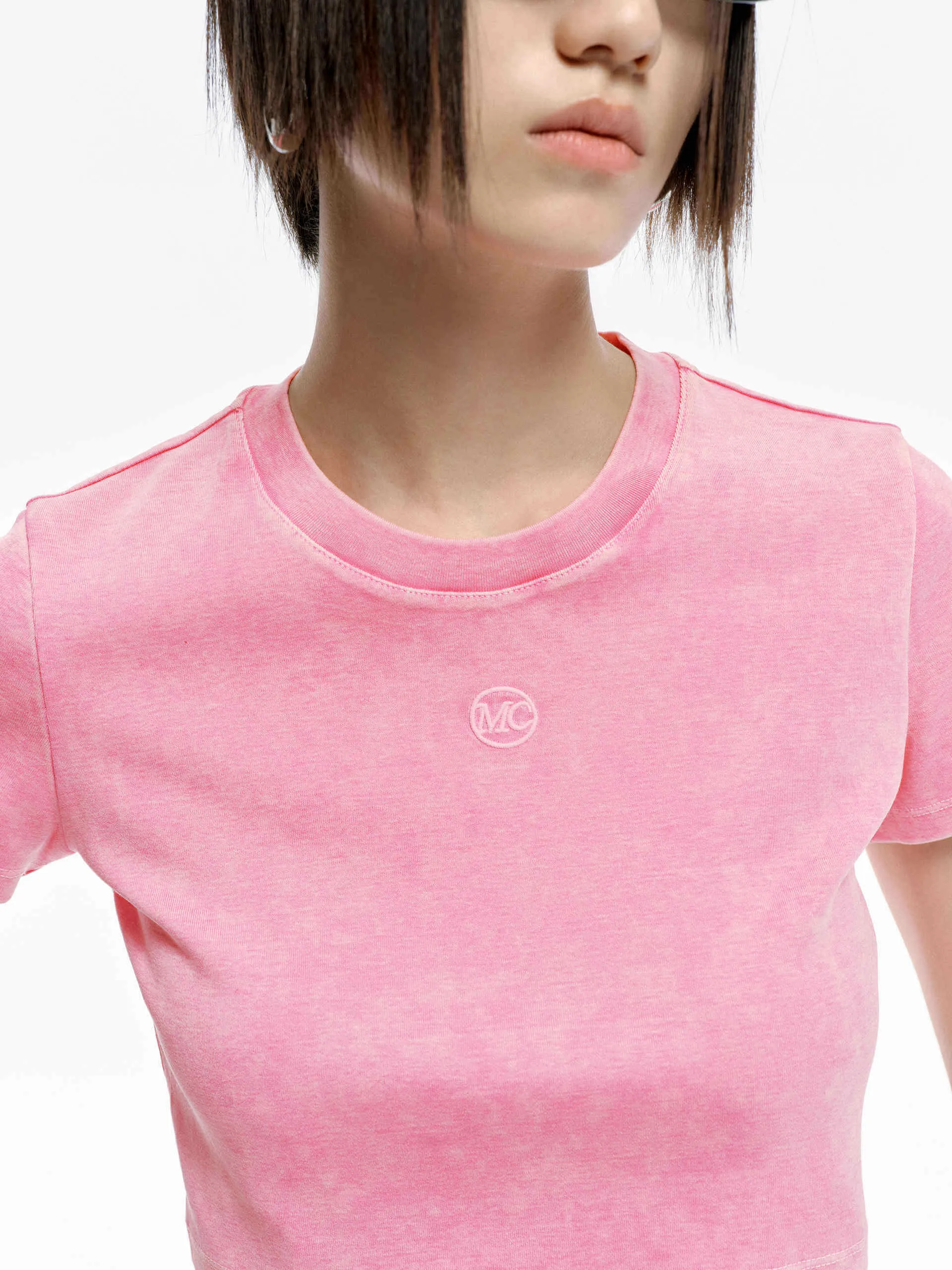 Cropped Fit Cotton T-shirt