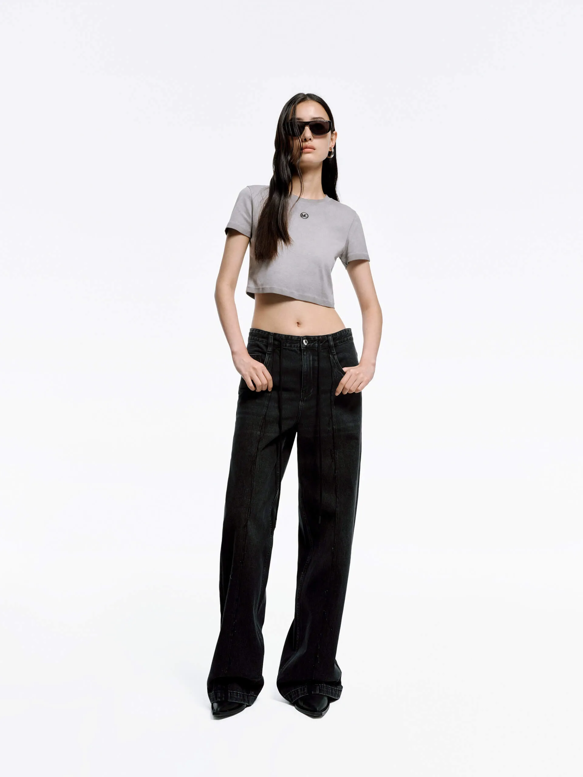 Cropped Fit Cotton T-shirt