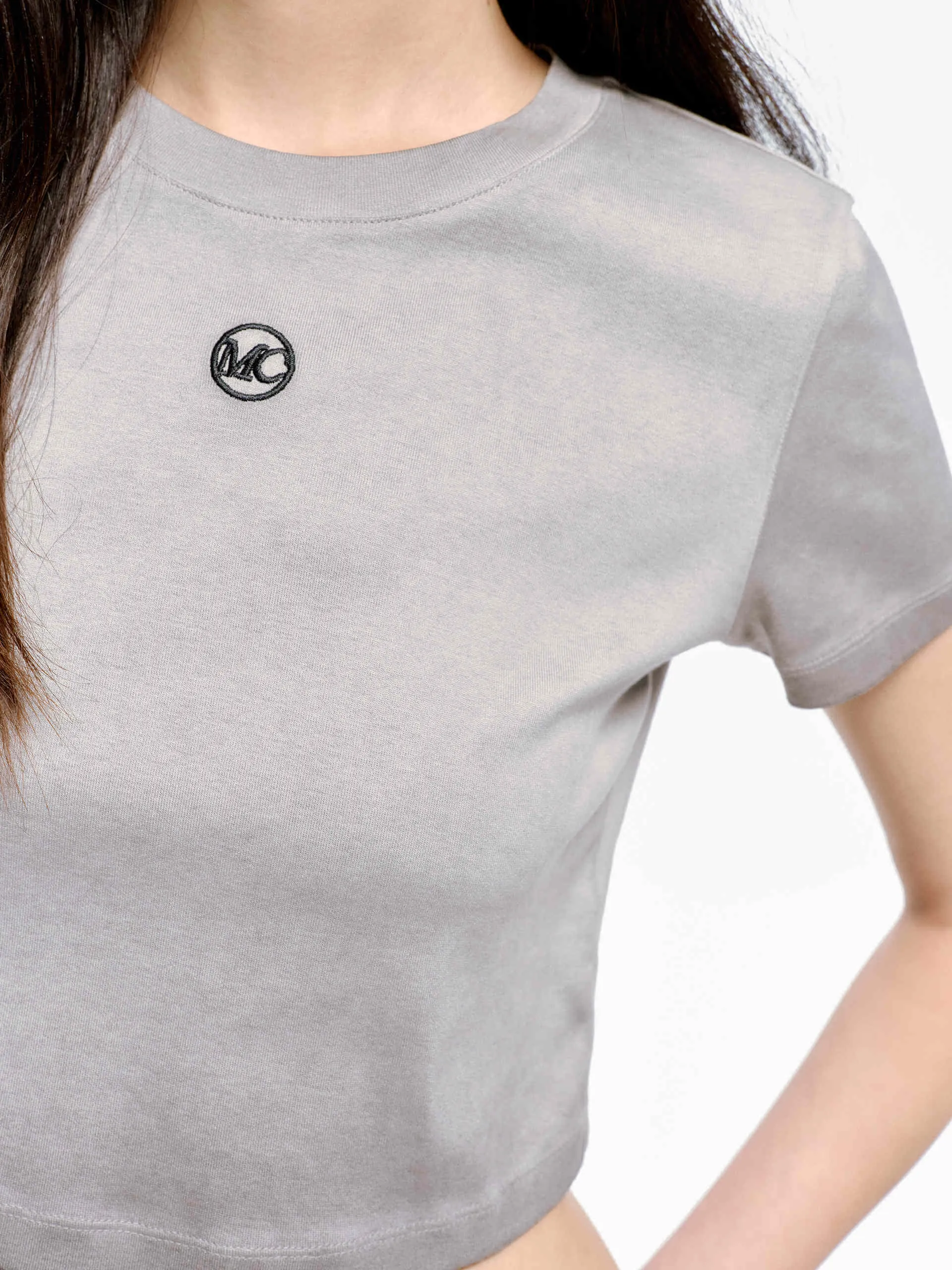 Cropped Fit Cotton T-shirt