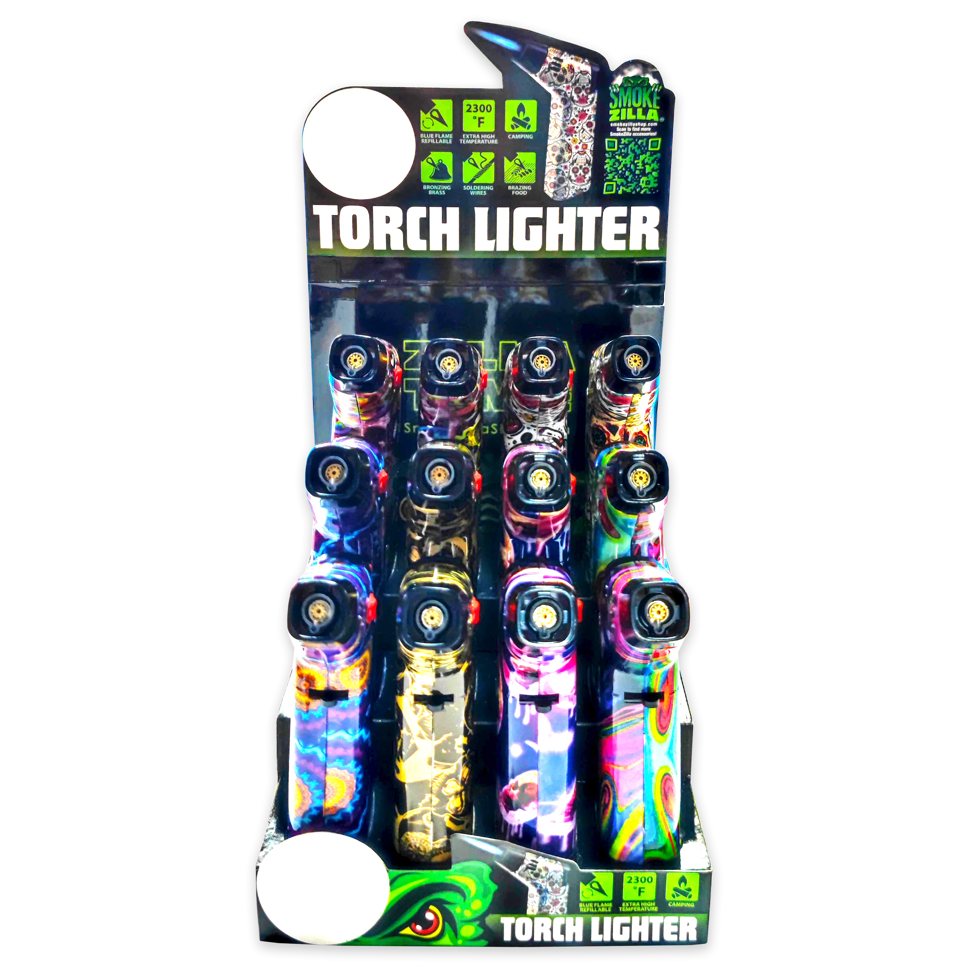 Curated Smokezilla Top Sellers Assorted Smoking Accessories Floor Display 88548