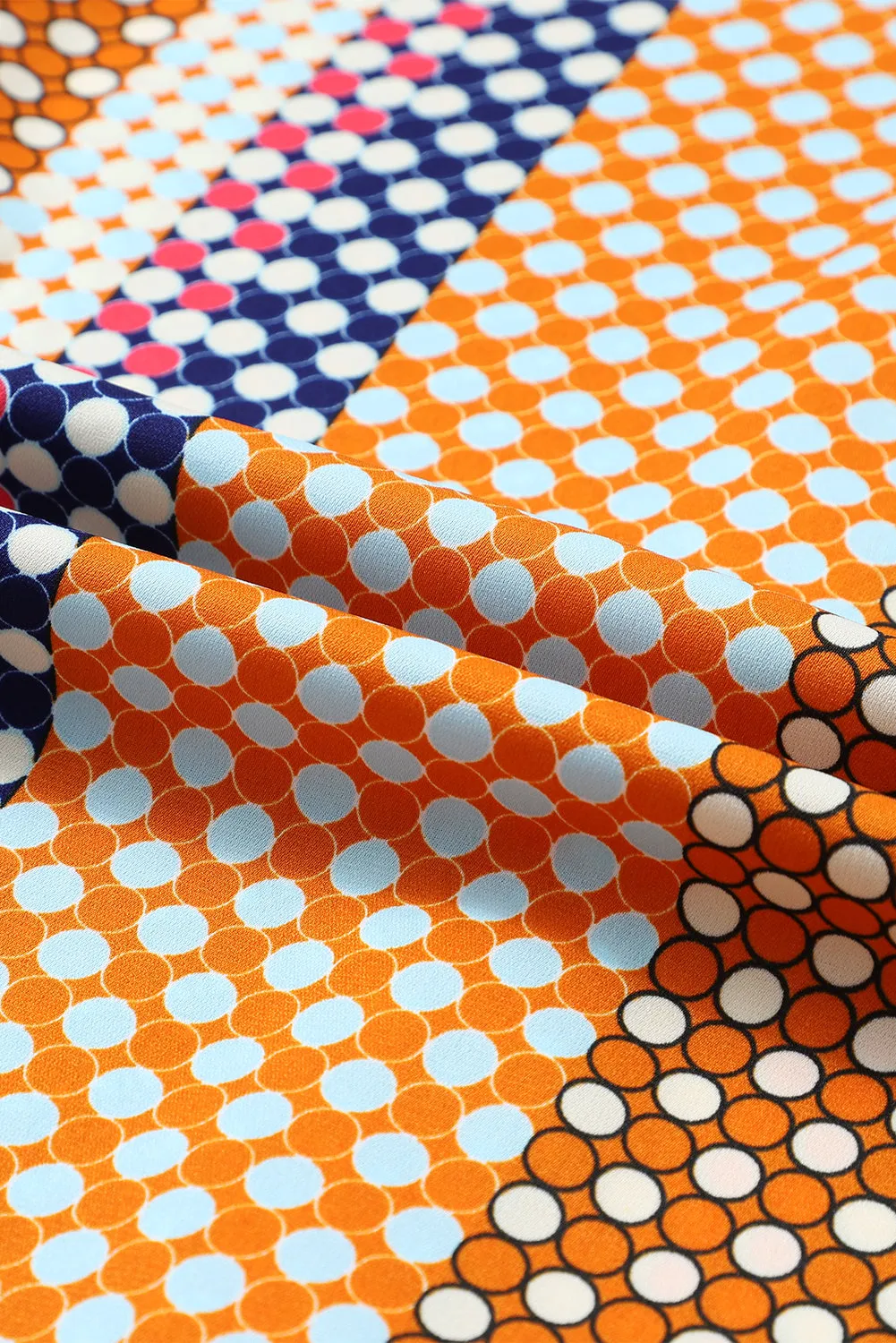 Dot Print Button Down Shift Shirt