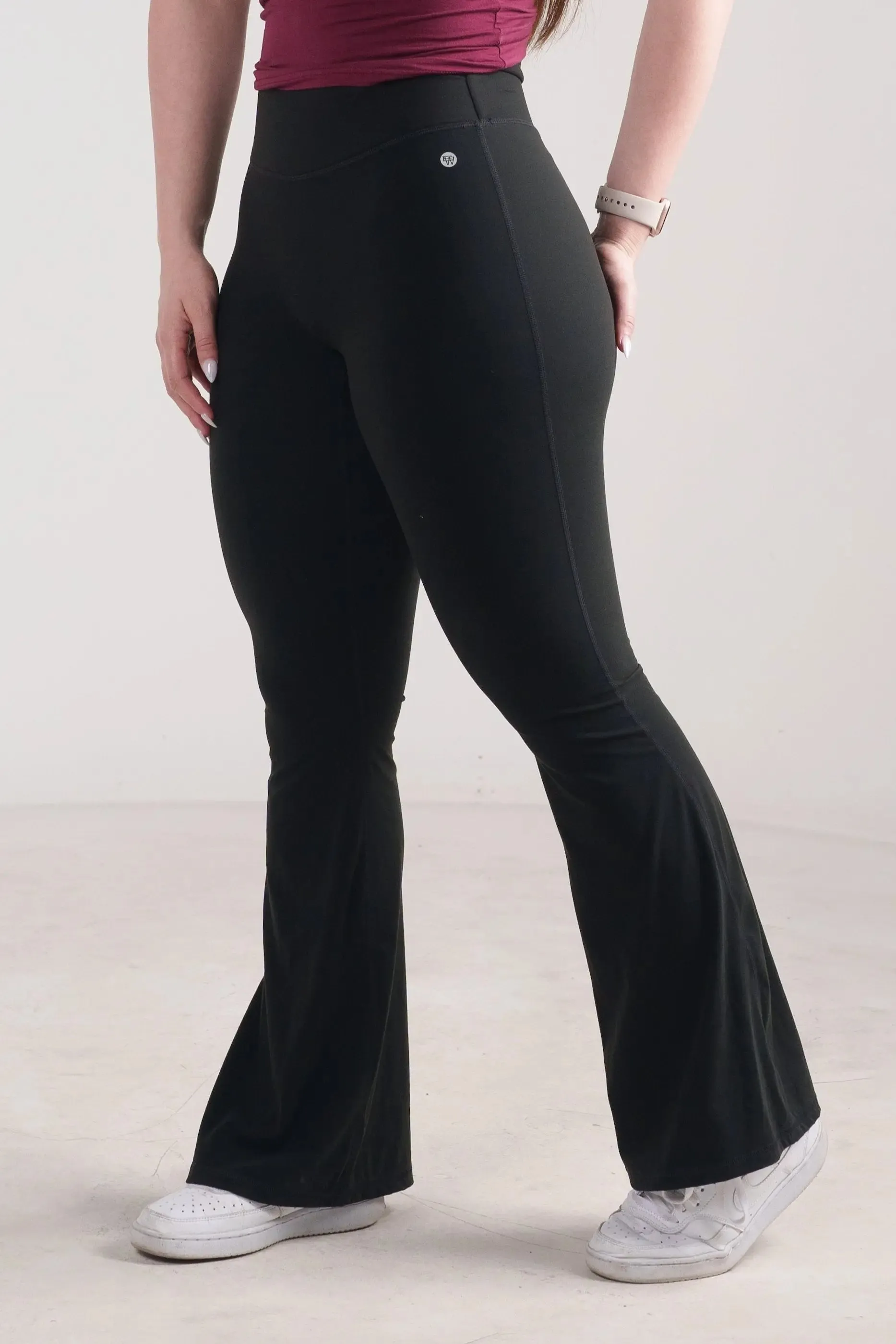 EKKO WMNS Seamless High Waisted Crossover Flare Leggings