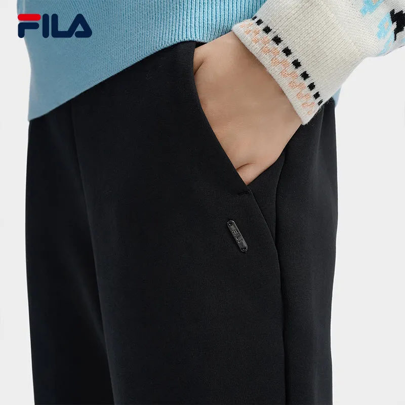 FILA CORE LIFESTYLE WHITE LINE GRENOBLE Women Knit Pants (Black)