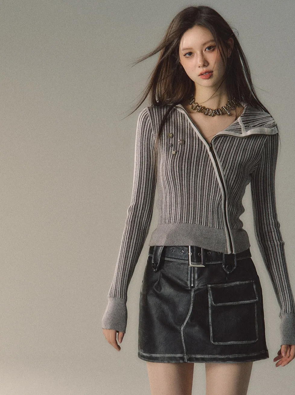 Fit Slim Mode Stripe Short Top
