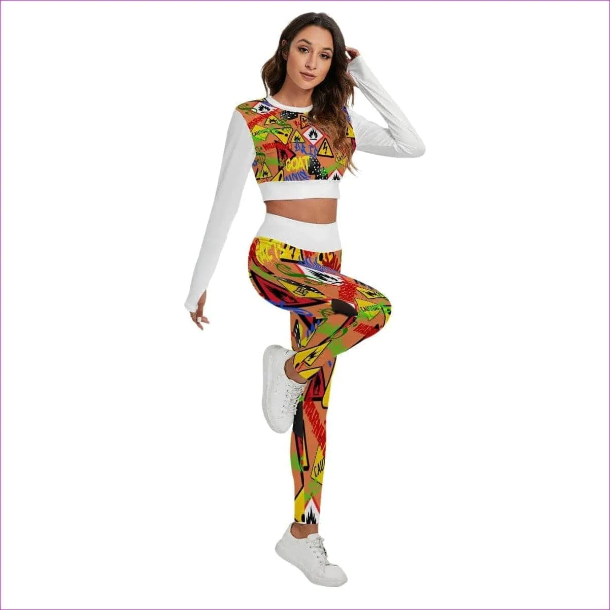 Hazard Womens Sport Set With Backless Top And Leggings