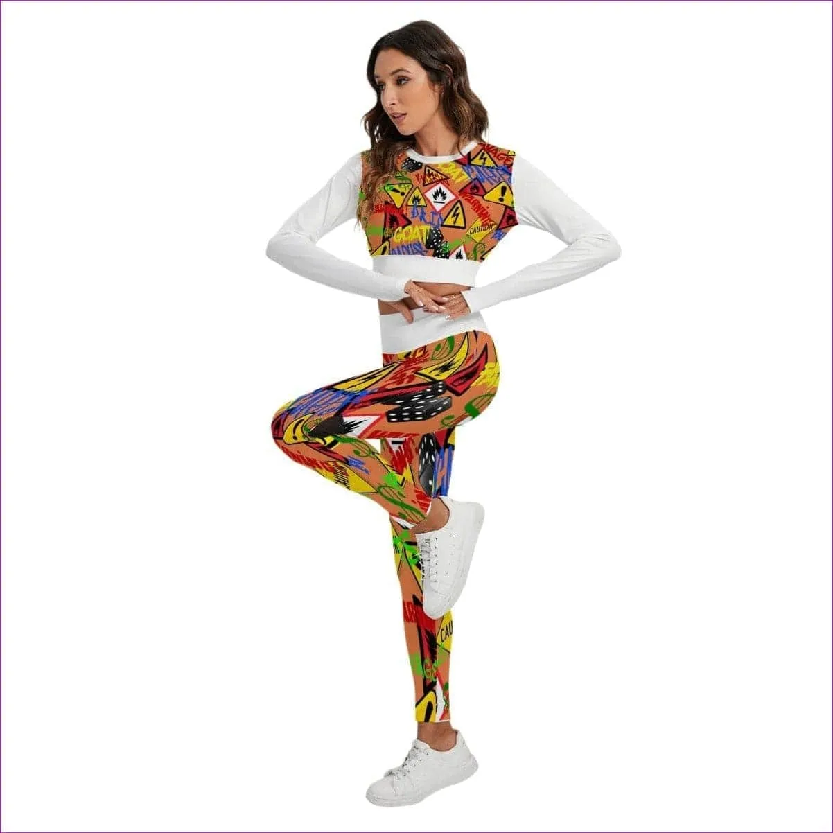 Hazard Womens Sport Set With Backless Top And Leggings