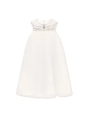 Jewel-Embellished Tulle Dress