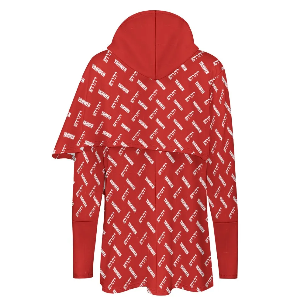 King YAHWEH Medium Length Slim Hooded Sweater