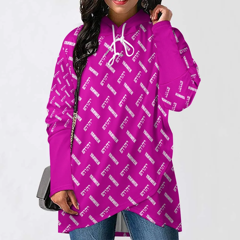 King YAHWEH Medium Length Slim Hooded Sweater