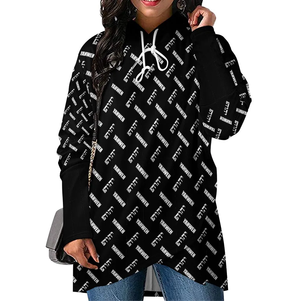King YAHWEH Medium Length Slim Hooded Sweater