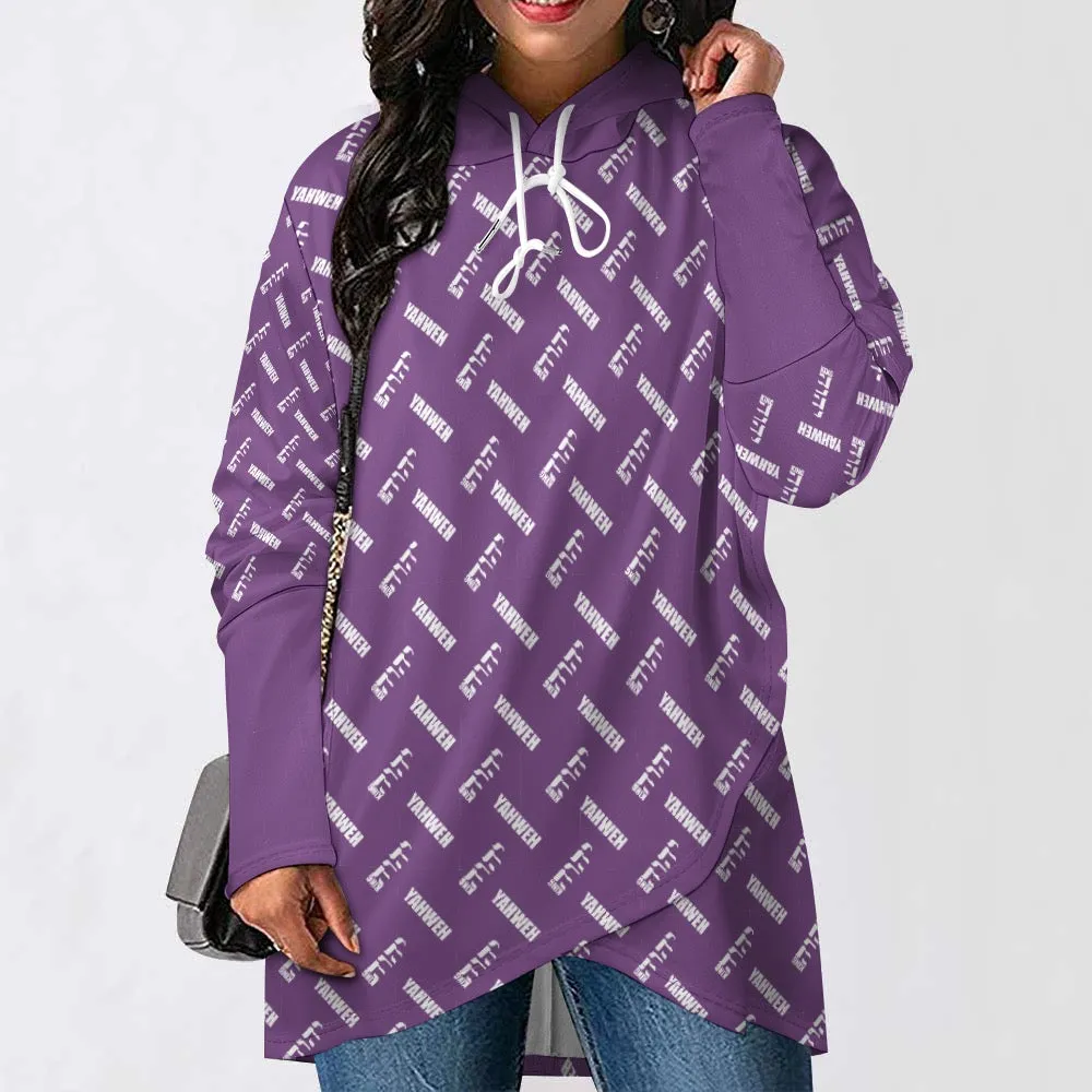 King YAHWEH Medium Length Slim Hooded Sweater