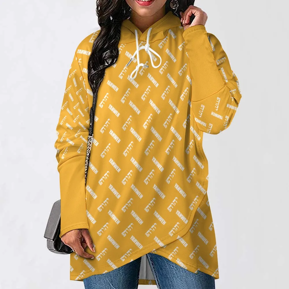 King YAHWEH Medium Length Slim Hooded Sweater