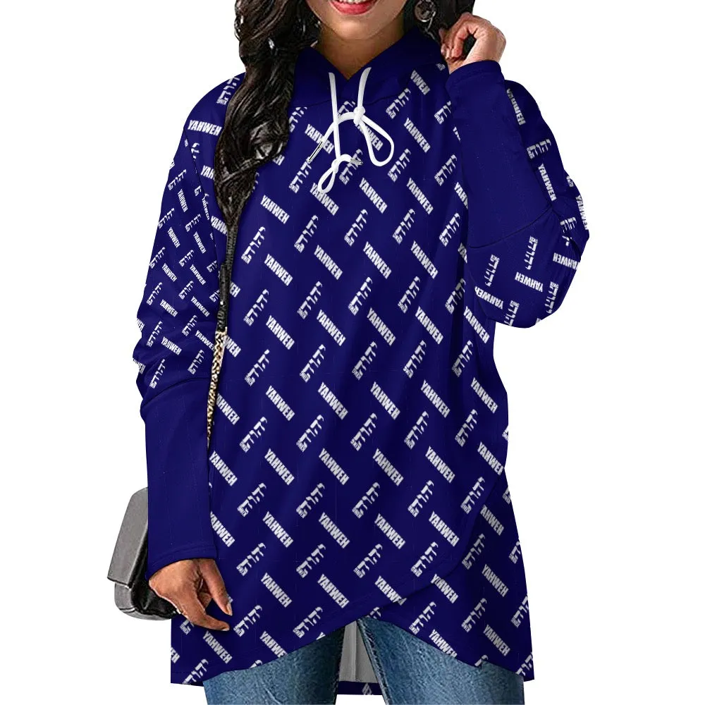 King YAHWEH Medium Length Slim Hooded Sweater