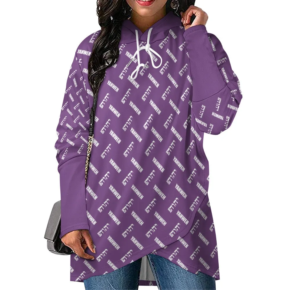 King YAHWEH Medium Length Slim Hooded Sweater