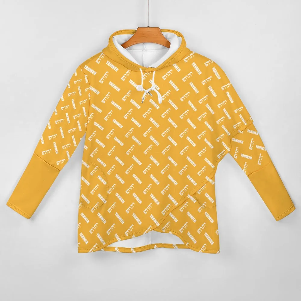 King YAHWEH Medium Length Slim Hooded Sweater