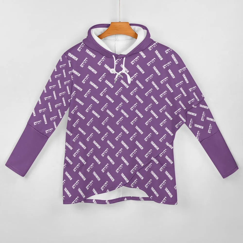 King YAHWEH Medium Length Slim Hooded Sweater
