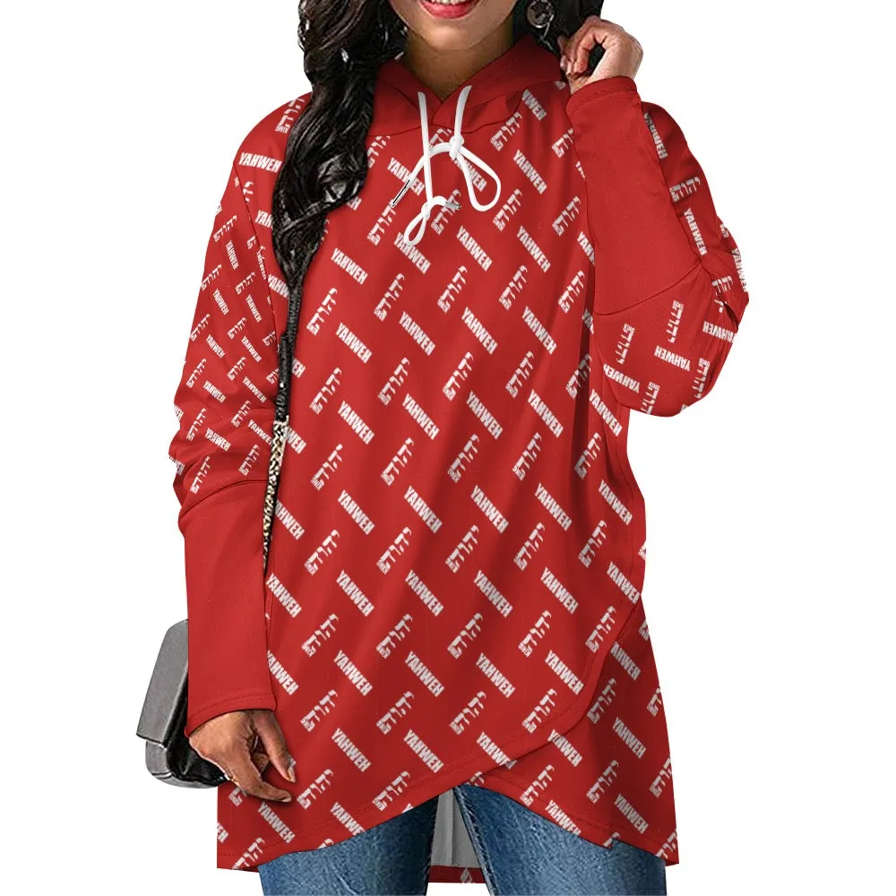 King YAHWEH Medium Length Slim Hooded Sweater