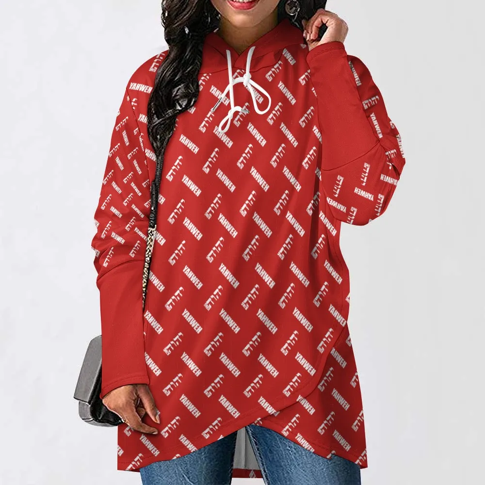 King YAHWEH Medium Length Slim Hooded Sweater