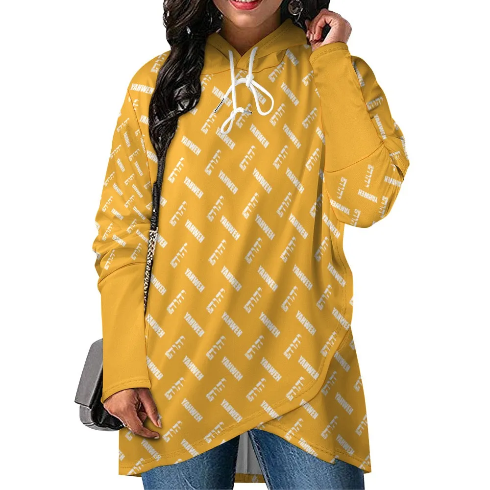 King YAHWEH Medium Length Slim Hooded Sweater
