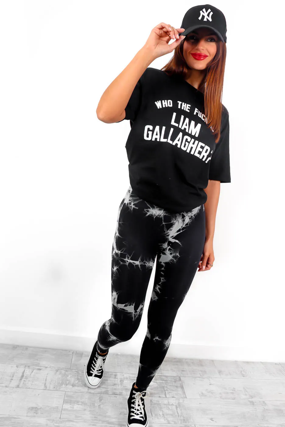 Legs Eleven - Charcoal Marble Print Leggings