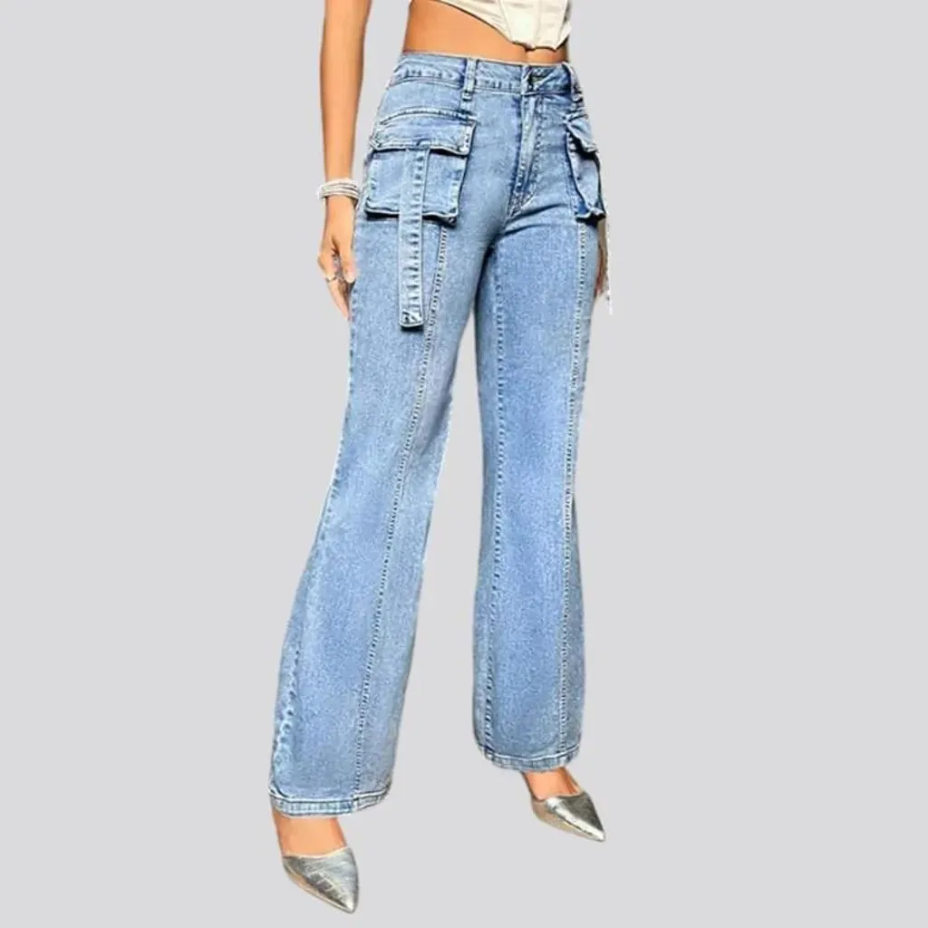 Low-waist women's vintage jeans
