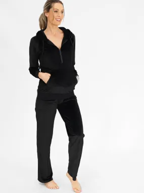 Maternity Velour Set - Black